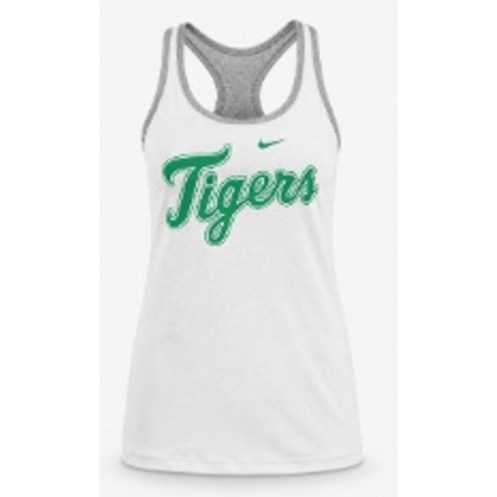 Nike USA Tigers Racerback Tank‎ Top Women's Small Gray Green Yellow